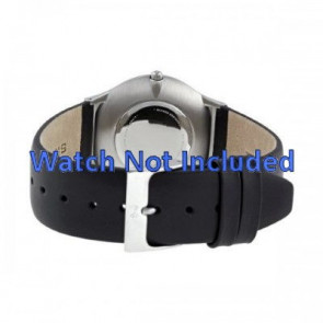 Watch strap Skagen 233LSLB Leather Black 18mm